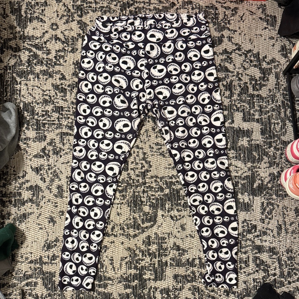 LuLaRoe Women’s dark purple and Jack Skelligan Leggings